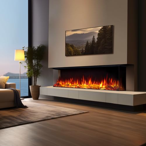 Knighton 59-Inch Electric Chimenea with Alexa Compatibility