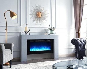 Flamme Carmaux 55" Electric Fireplace Suite