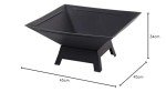 Parkland Square Outdoor Fire Pit with Grill