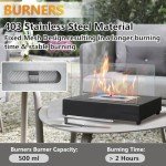 Portable Indoor/Outdoor Black Bioethanol Tabletop Fireplace
