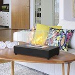 Portable Indoor/Outdoor Black Bioethanol Tabletop Fireplace