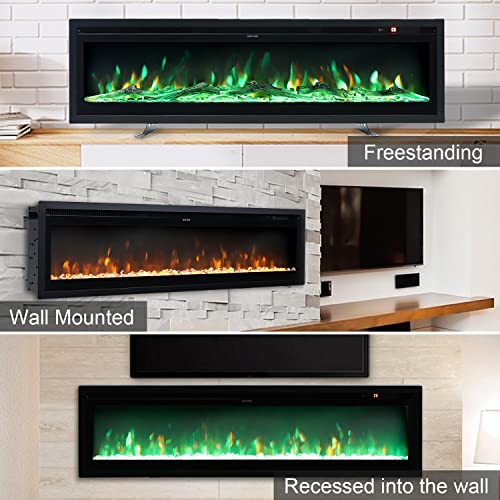 INMOZATAIF-40 102cm Electric Wall-Mounted Fireplace