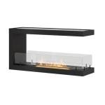 Wall-Mounted Bioethanol Fireplace with Protective Glass