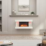 MachenFlame 32" Wall-Mounted Electric Fireplace with WiFi