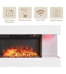 MachenFlame 32" Wall-Mounted Electric Fireplace with WiFi