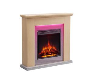 Stratford 35" Fireplace Heater in Natural Oak