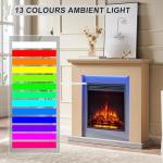 Stratford 35" Fireplace Heater in Natural Oak