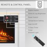 FlameKo Savannah White Fireplace with Realistic Flames