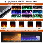 INMOZATA 152cm Wall Mounted Electric Fireplace Black