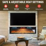 INMOZATA 152cm Wall Mounted Electric Fireplace Black