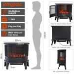 INMOZATA Electric Fire Stove Heater with LED Flames