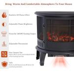 INMOZATA Electric Fire Stove Heater with LED Flames