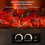 INMOZATA Electric Fire Stove Heater with LED Flames