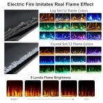 INMOZATA 127cm Wall-Mounted Electric Fireplace with Remote