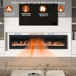 INMOZATA 127cm Wall-Mounted Electric Fireplace with Remote