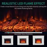 YITAHOME Modern White Electric Fireplace with Remote