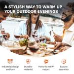 Realglow 13KW Black Gas Patio Heater