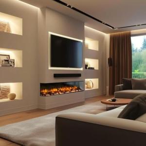 Endeavour Rosedale 60" Electric Fireplace with LED Flames
