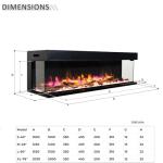 Endeavour Rosedale 60" Electric Fireplace with LED Flames
