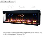 Endeavour Rosedale 60" Electric Fireplace with LED Flames
