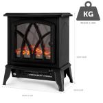 NETTA 2000W Electric Fireplace Stove with Flame Effect