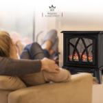 NETTA 2000W Electric Fireplace Stove with Flame Effect