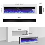 INMOZATA 102cm Wall Mounted Electric Fireplace