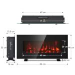 VONLUCE Electric Fireplace with Remote and Timer