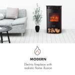 Klarstein Electric Fireplace with Remote and Timer