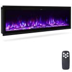 42" Wall-Mounted Electric Fireplace with Remote Control