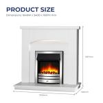 Endeavour Cayton 42" Electric Fireplace Suite