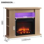 Lipson Electric Fireplace Suite with Shelves, 109cm