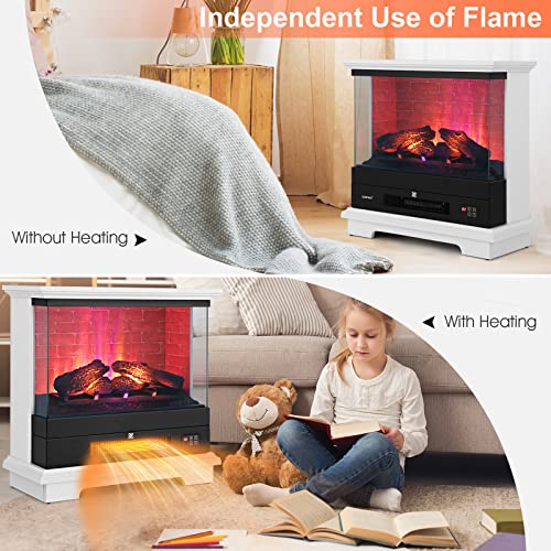 COSTWAY 27” Electric Fireplace with Remote Control