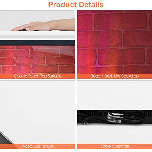 COSTWAY 27” Electric Fireplace with Remote Control