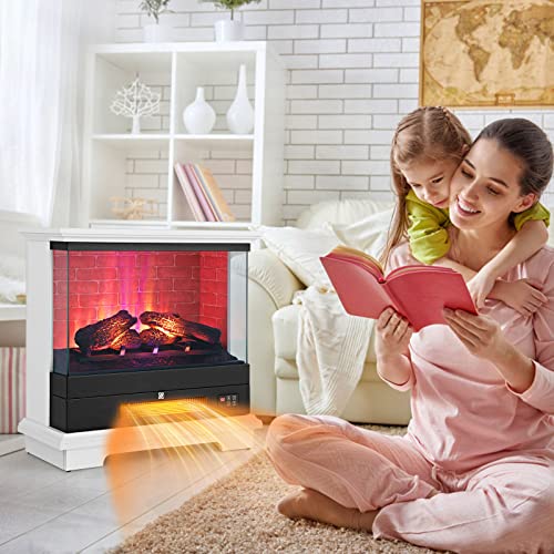 COSTWAY 27” Electric Fireplace with Remote Control