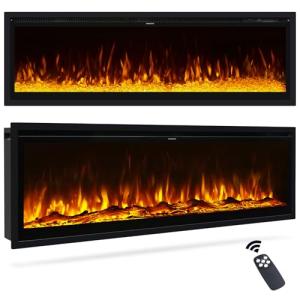 INMOZATA 73" Electric Wall Fireplace with Remote