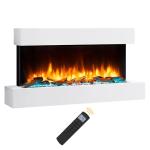 Runswick Wall Mounted Electric Fireplace with Remote