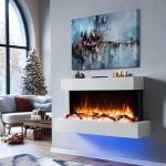 Runswick Wall Mounted Electric Fireplace with Remote