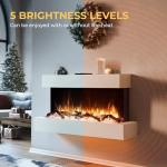 Runswick Wall Mounted Electric Fireplace with Remote