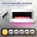 Runswick Wall Mounted Electric Fireplace with Remote