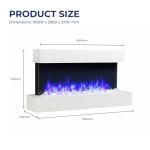 Runswick Wall Mounted Electric Fireplace with Remote