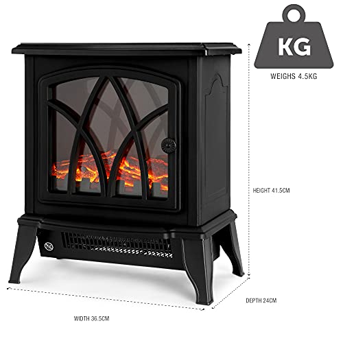 NETTA 2000W Electric Fireplace Stove with Flame Effect