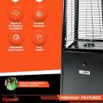 Gasdepot Outdoor Pyramid Patio Heater, 13 kW, Black