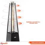 Gasdepot Outdoor Pyramid Patio Heater, 13 kW, Black