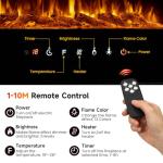 40" Wall-Mounted Electric Fireplace with Remote