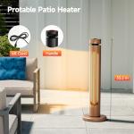 1500W Portable Infrared Patio Heater with Remote