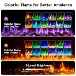 50-Inch Wall Mounted Electric Fireplace with Remote
