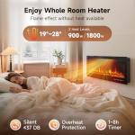 50-Inch Wall Mounted Electric Fireplace with Remote