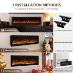 INMOZATAIF-40 102cm Electric Wall-Mounted Fireplace