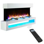 Fenwick Wall Mounted Electric Fireplace with Remote